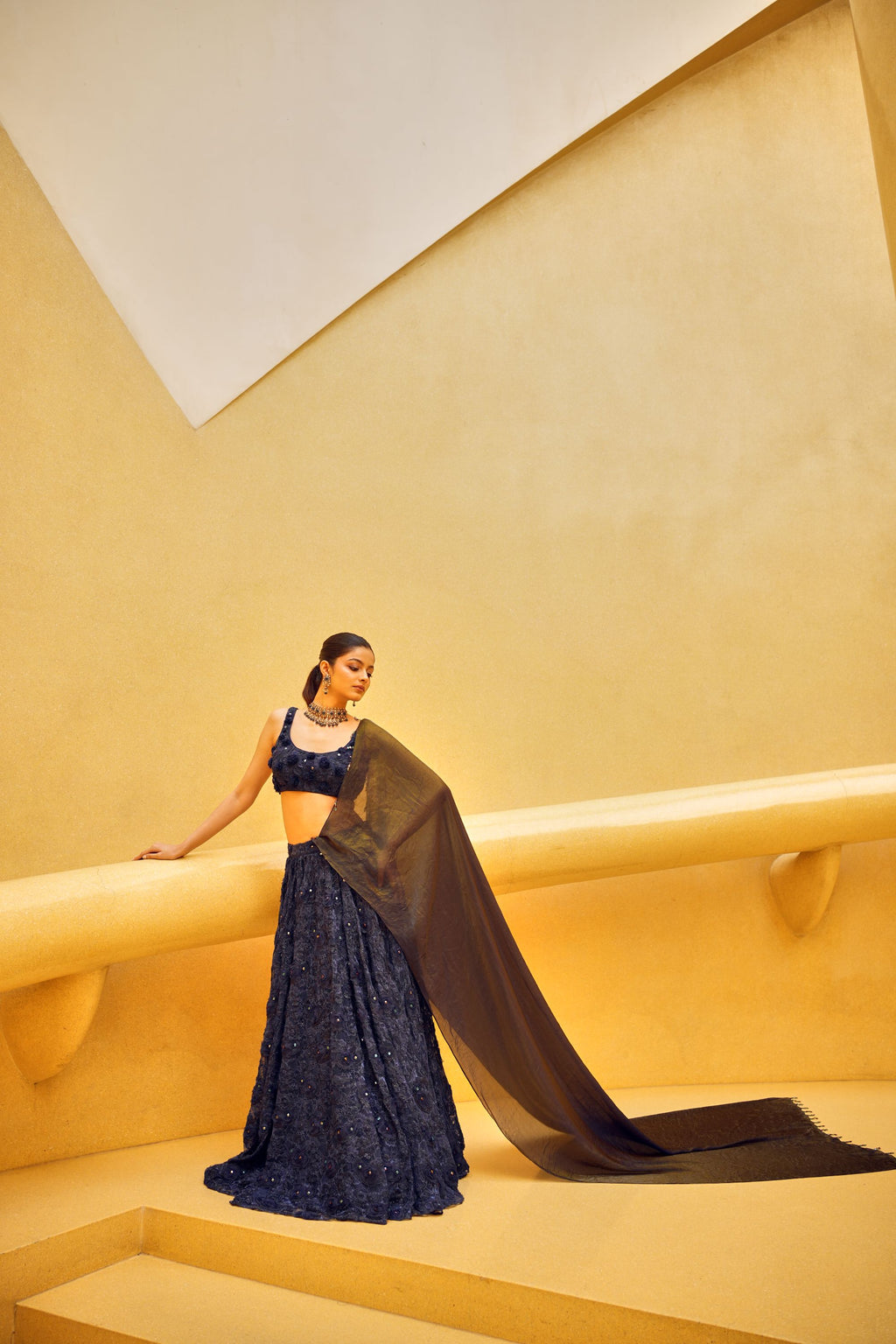 Deep Blue Lehenga Set