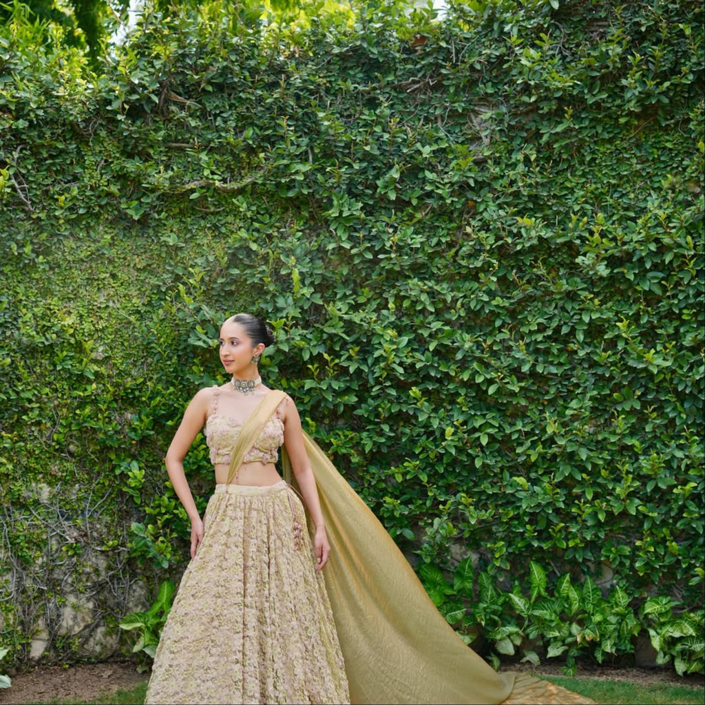 Lime Pink Lehenga Set