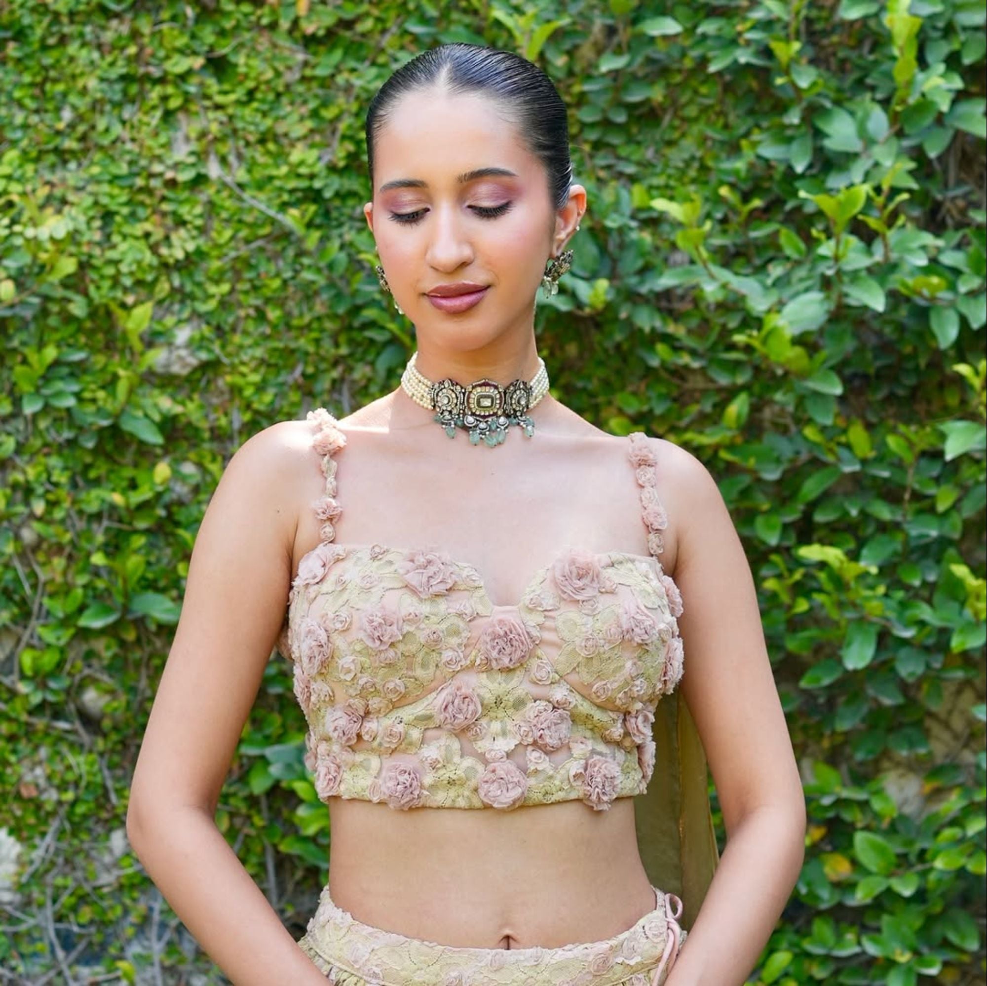 Lime Pink Lehenga Set