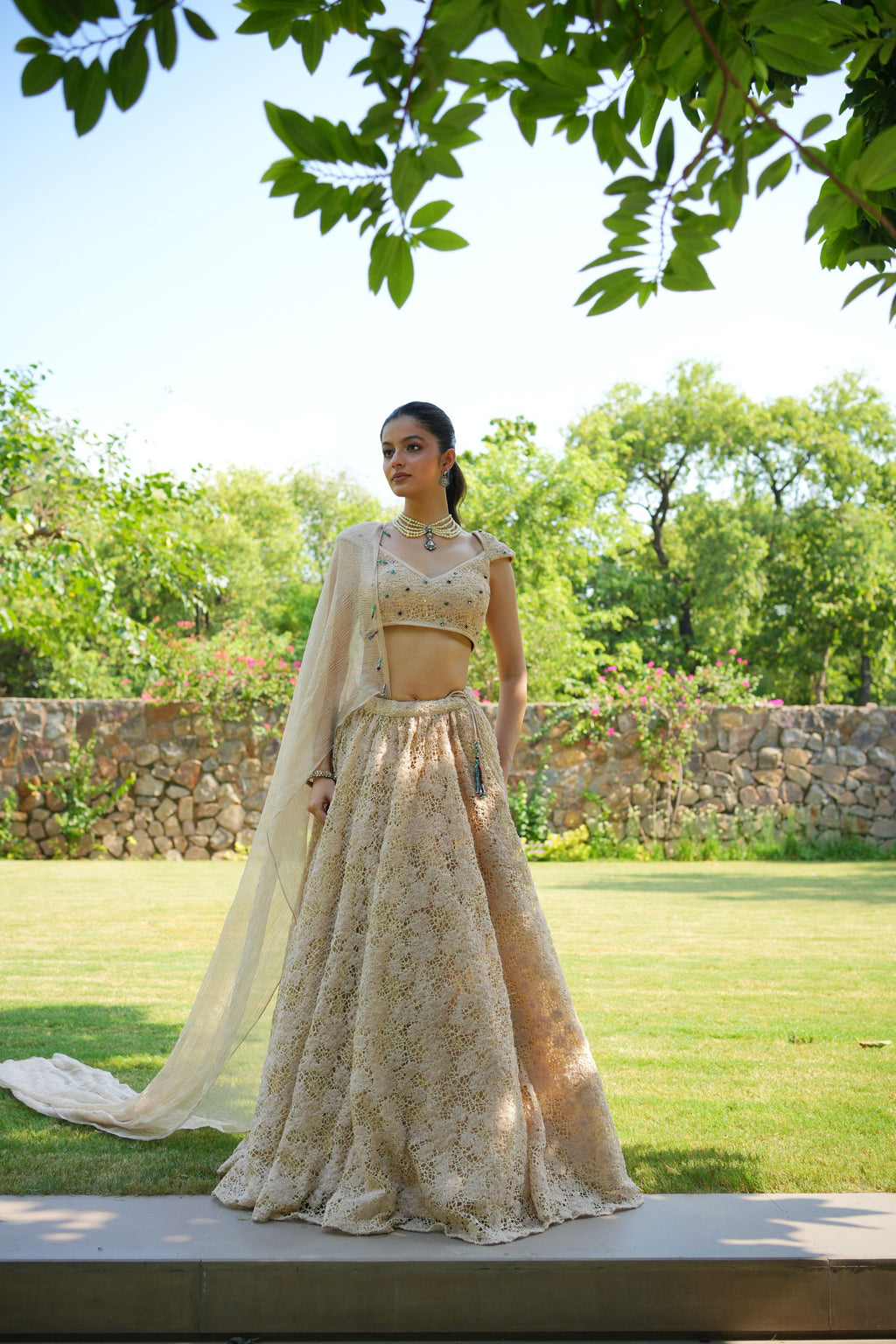 Ivory Lehenga Set