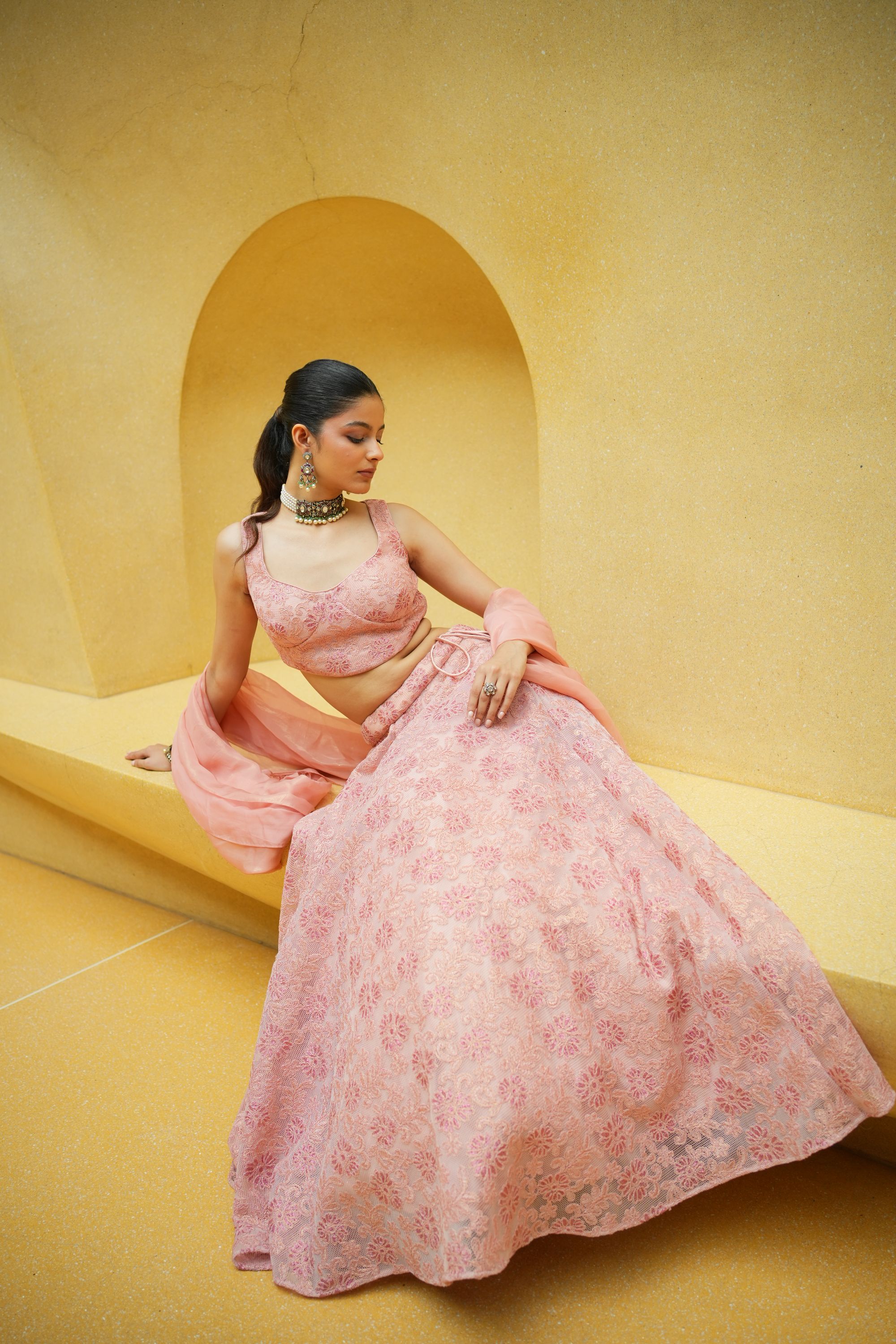 Blush Pink Lehenga Set