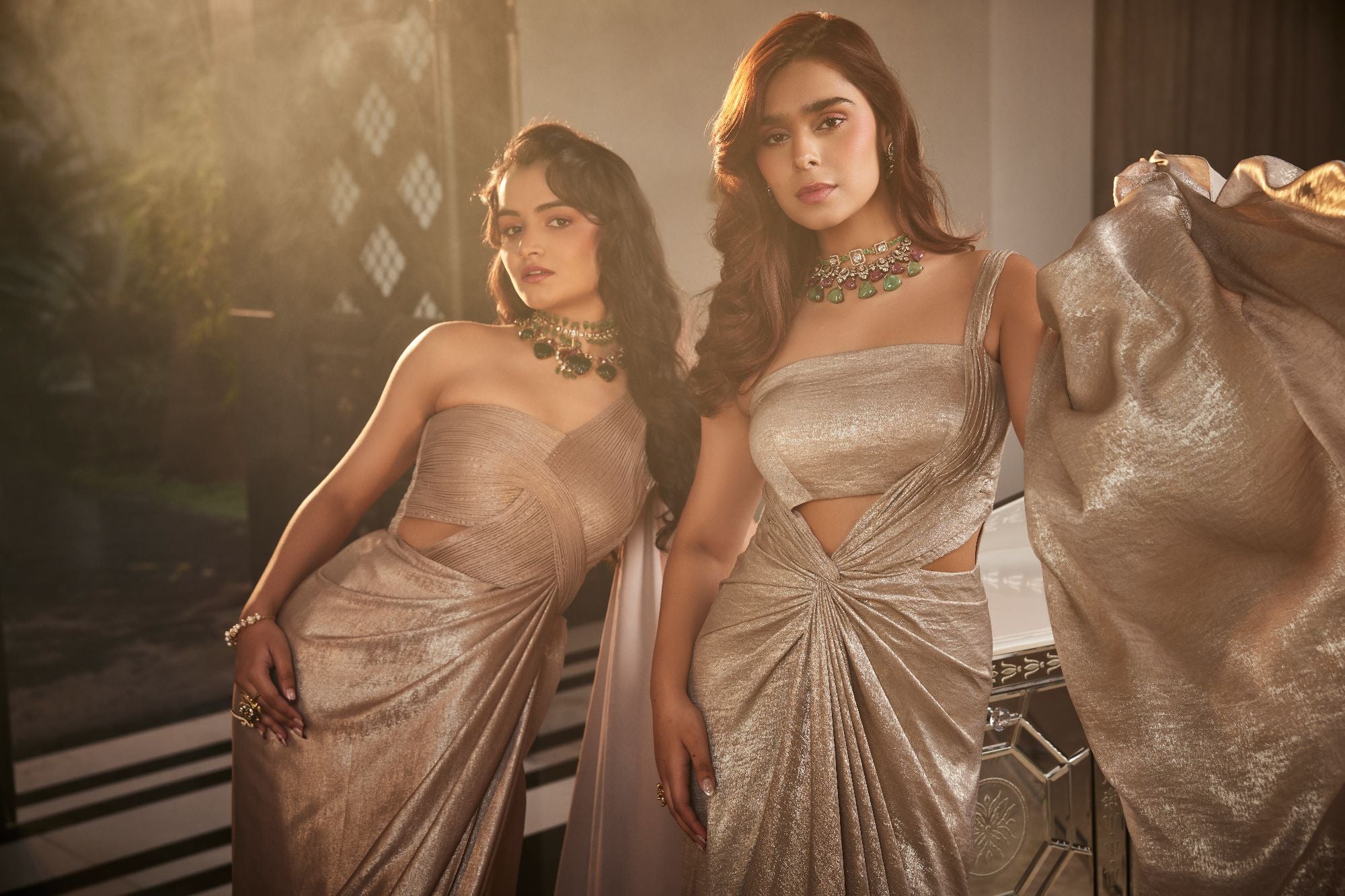 Sandwash wire drape saree gown