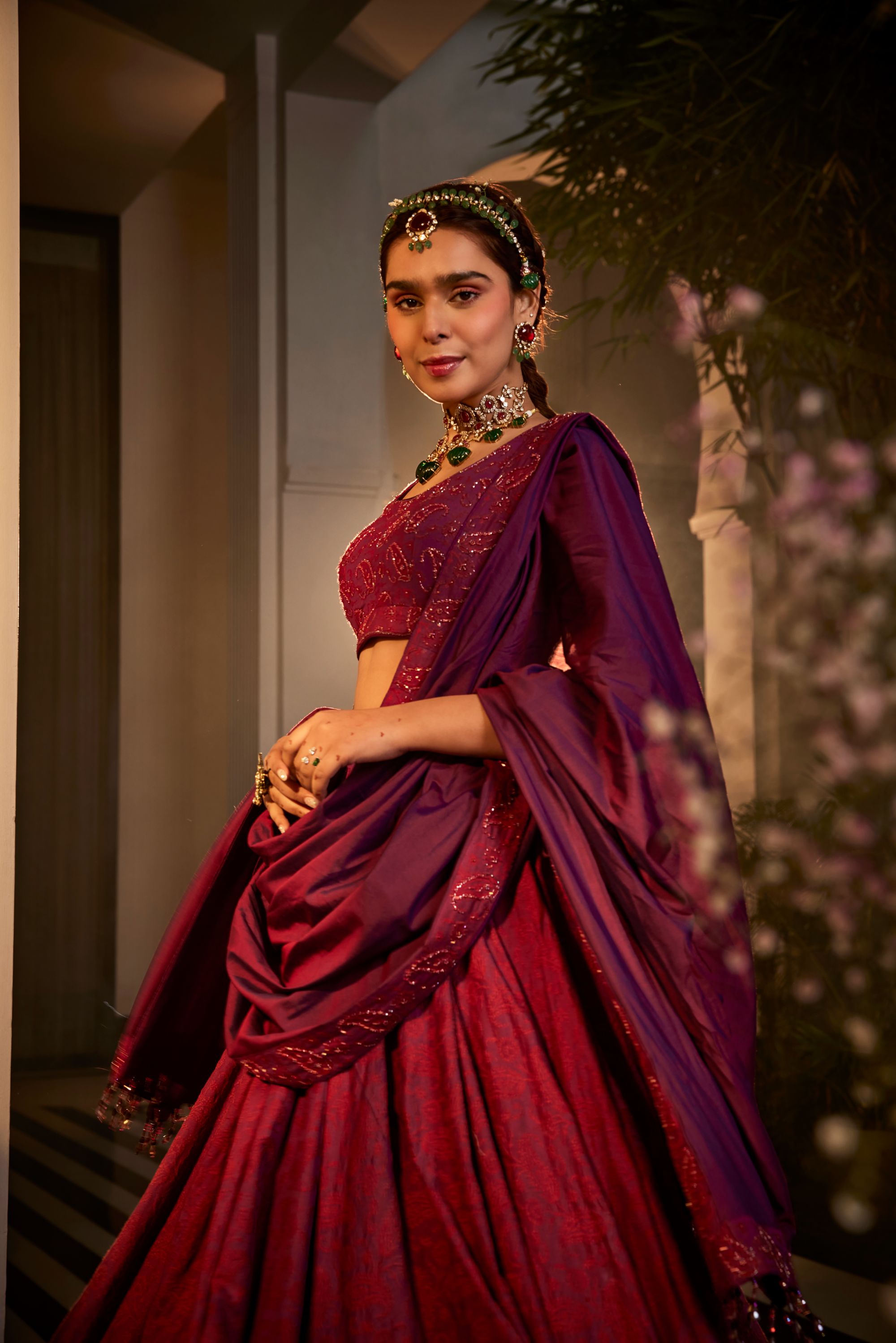 Paisly Woven Lehenga