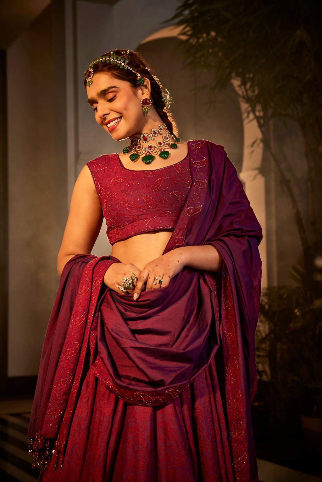 Paisly Woven Lehenga