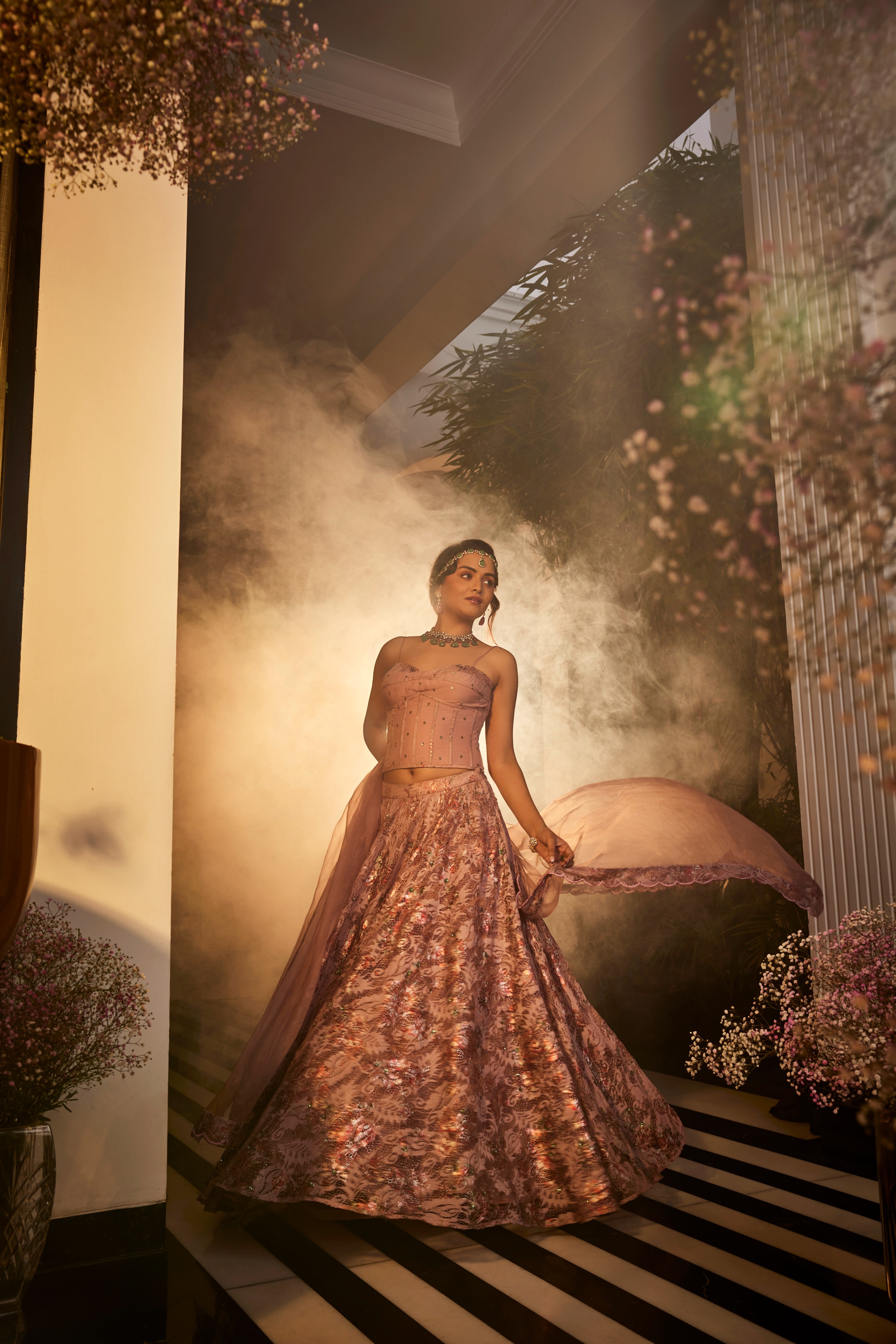 Corset Blouse Lehenga