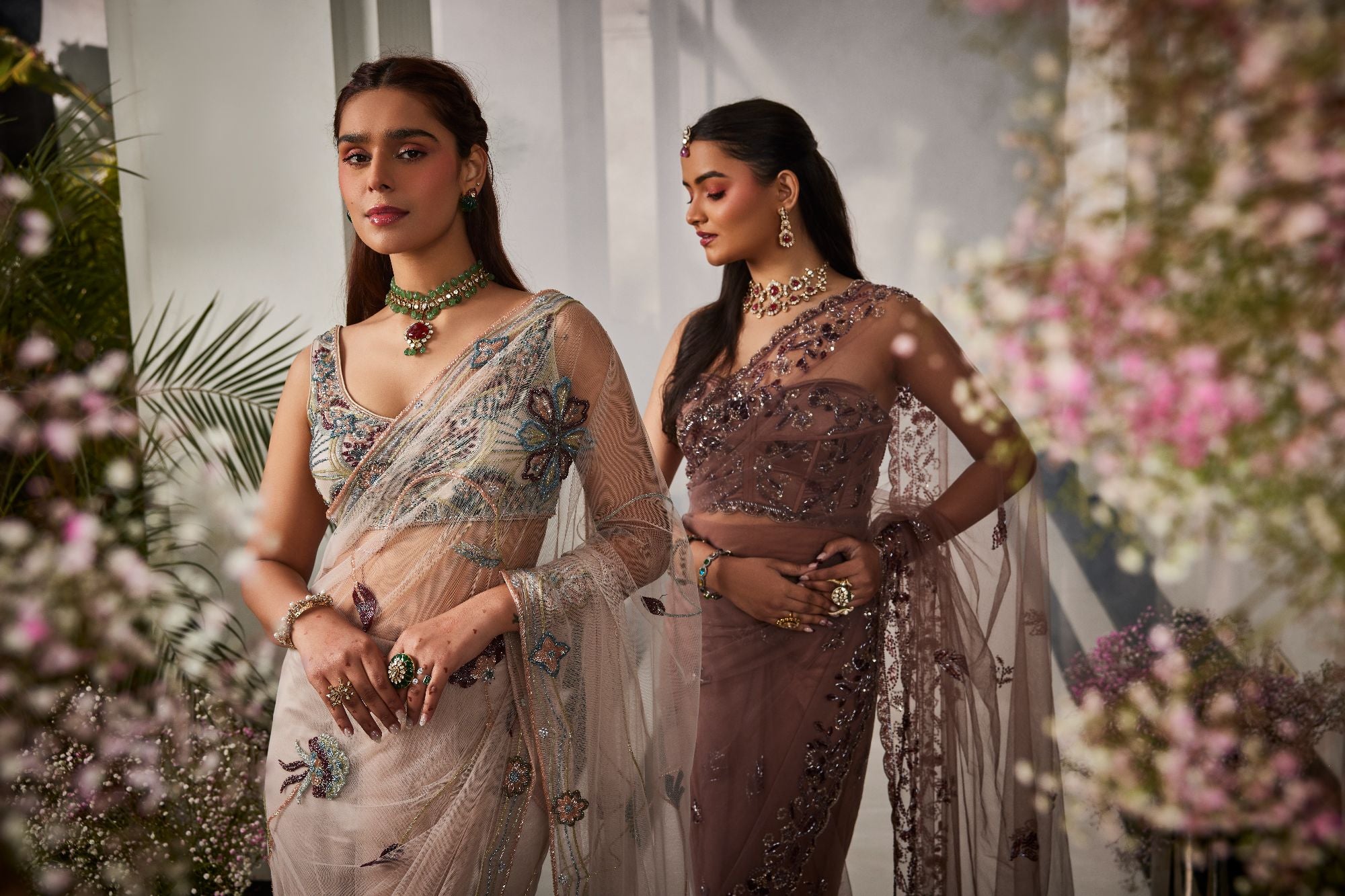 Ivory Pre Stitched Saree