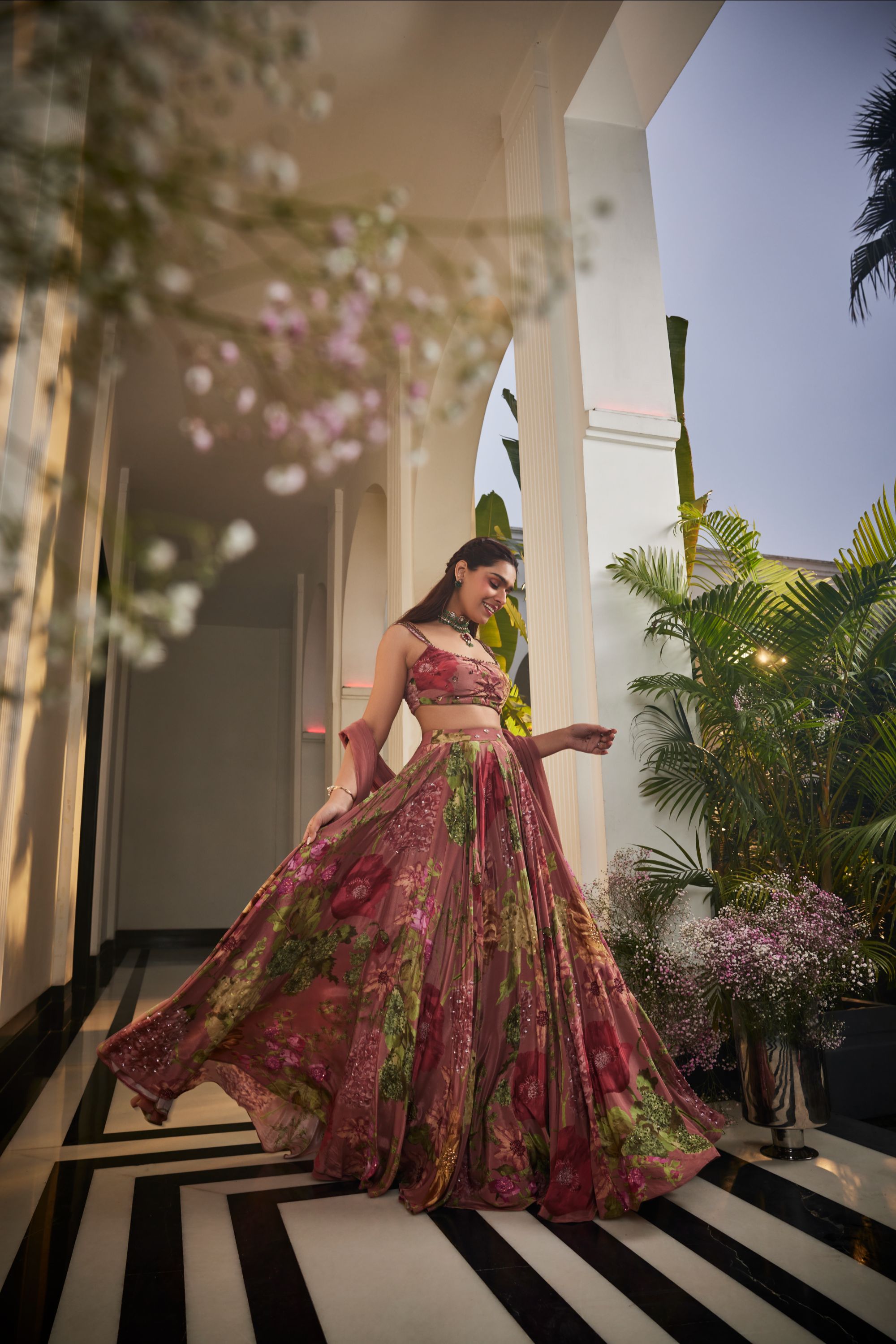 Handwork Floral Lehenga Set