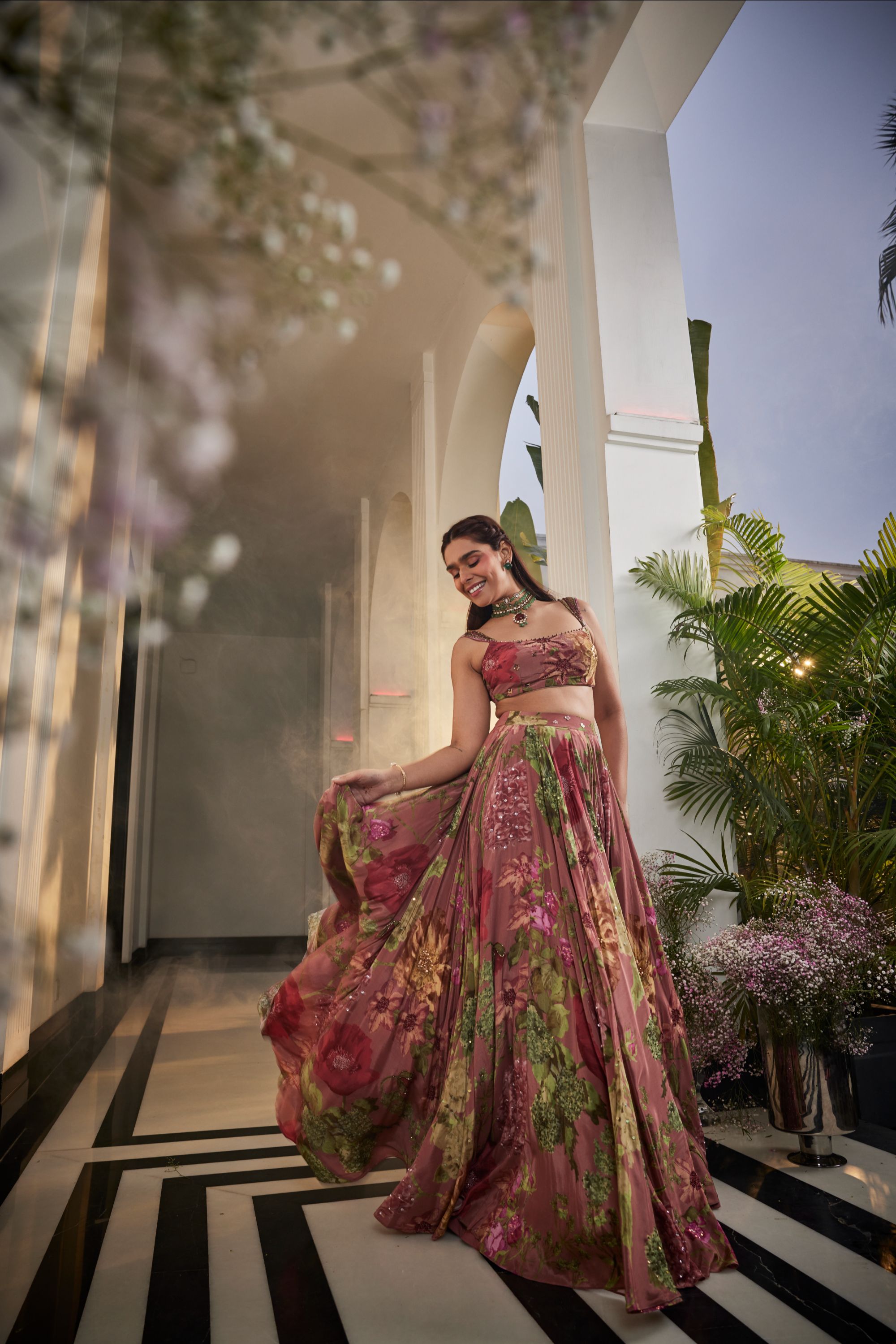 Handwork Floral Lehenga Set