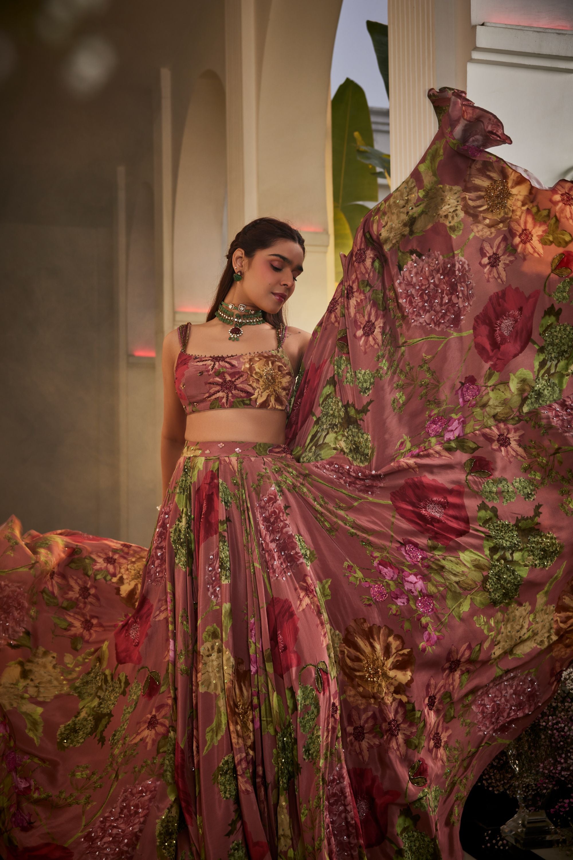 Handwork Floral Lehenga Set