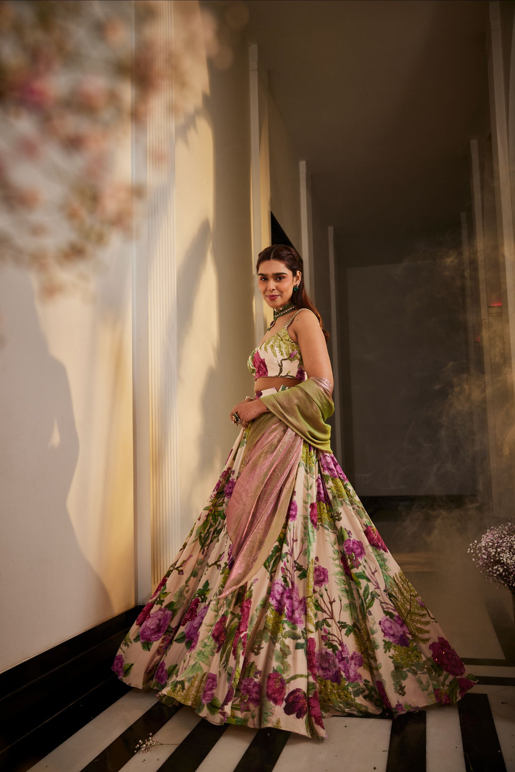 Handwork Ivory Lehenga Set