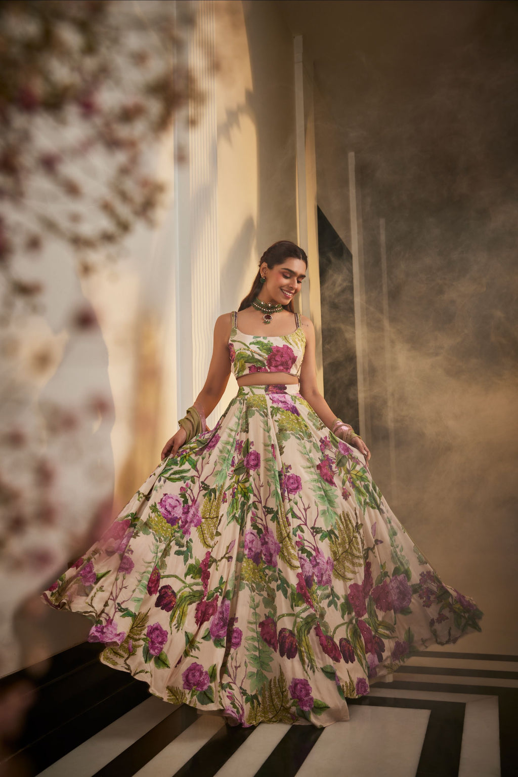 Handwork Ivory Lehenga Set