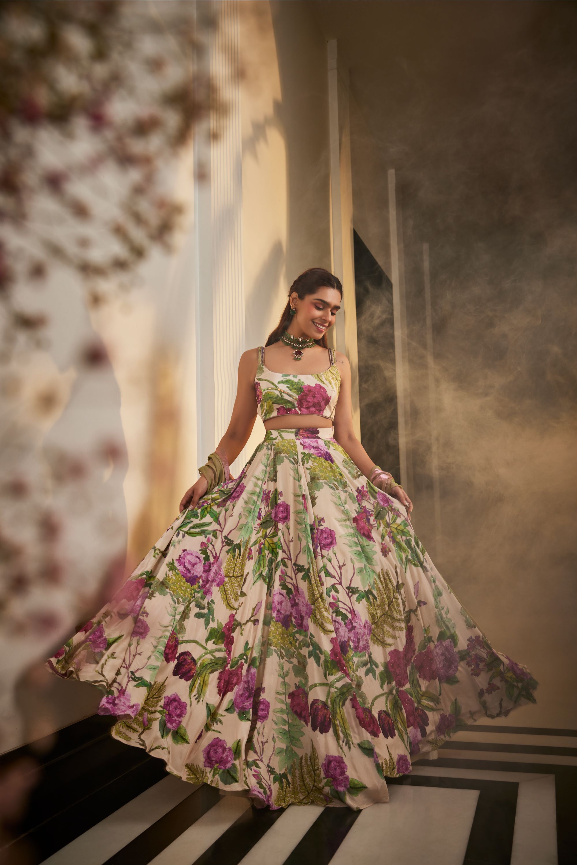 Handwork Ivory Lehenga Set