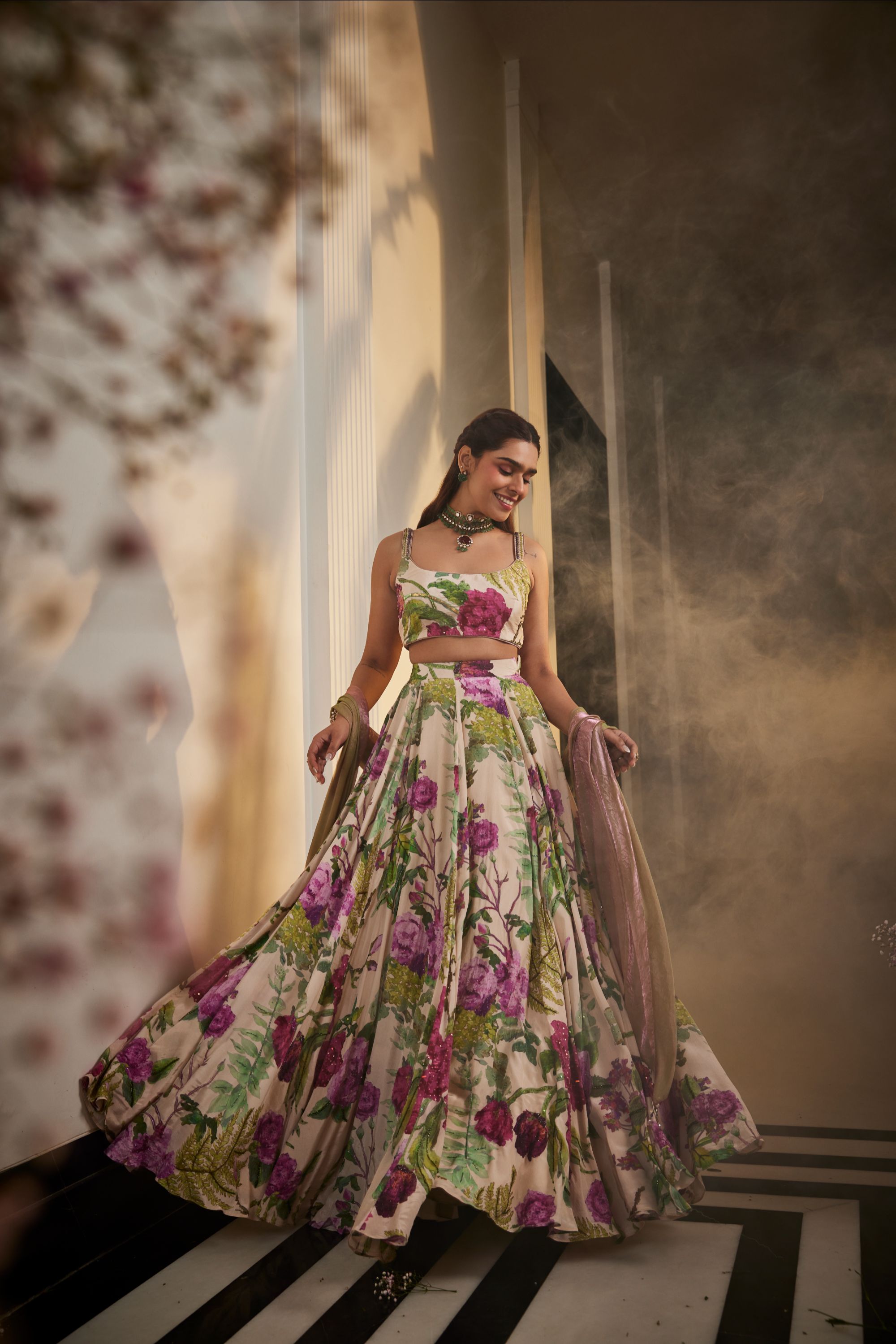 Handwork Ivory Lehenga Set