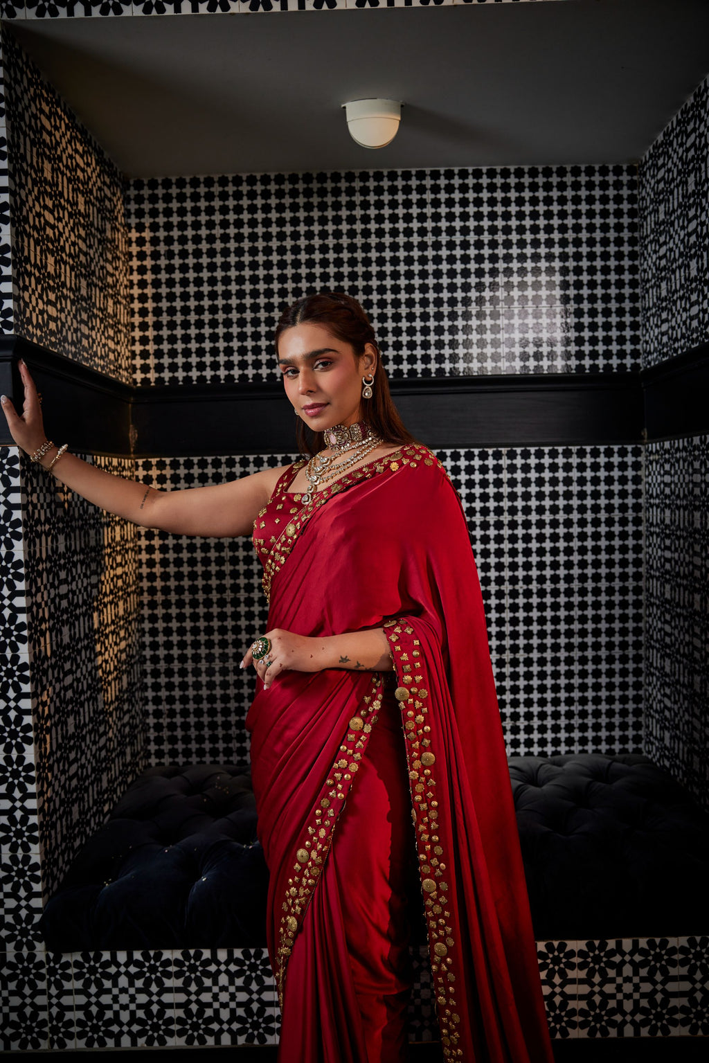 Scarlett Red Saree