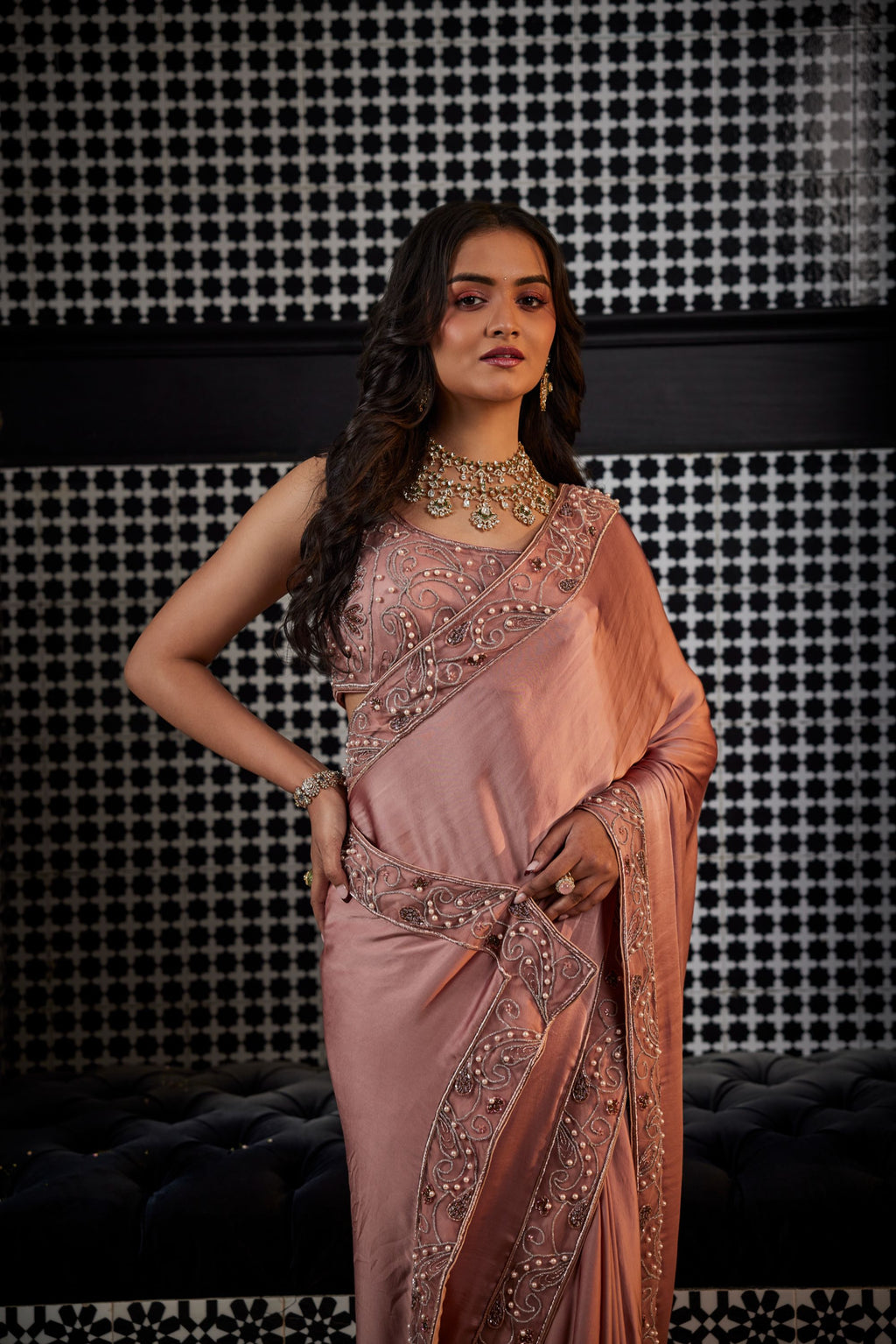 Pink Saree Set
