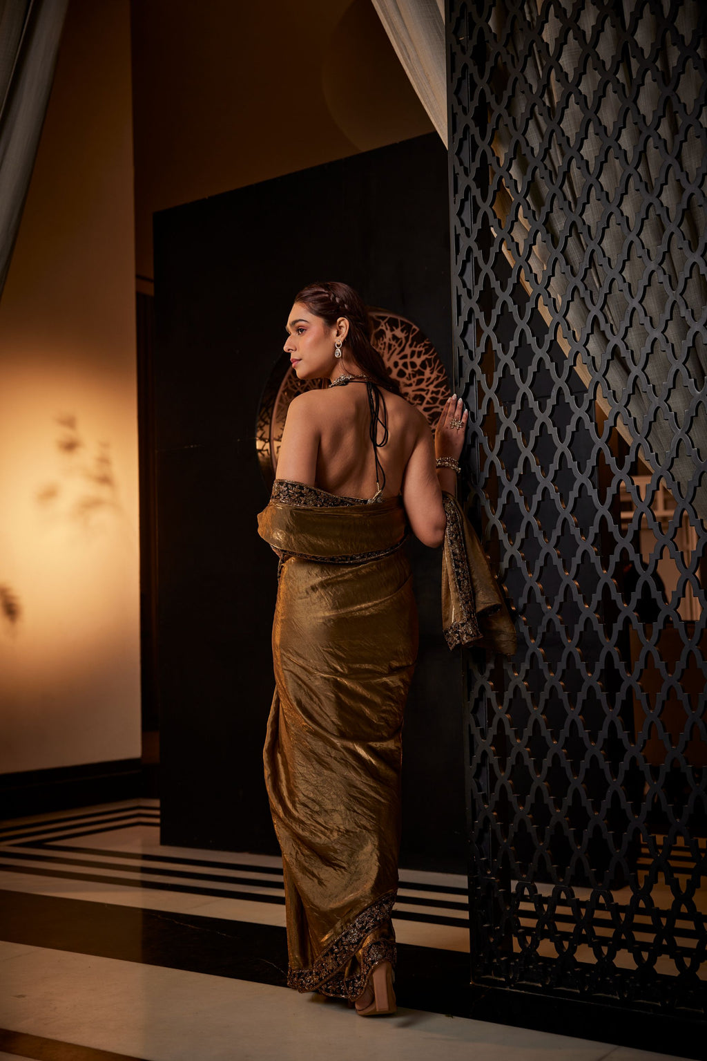 Deep Gold Saree