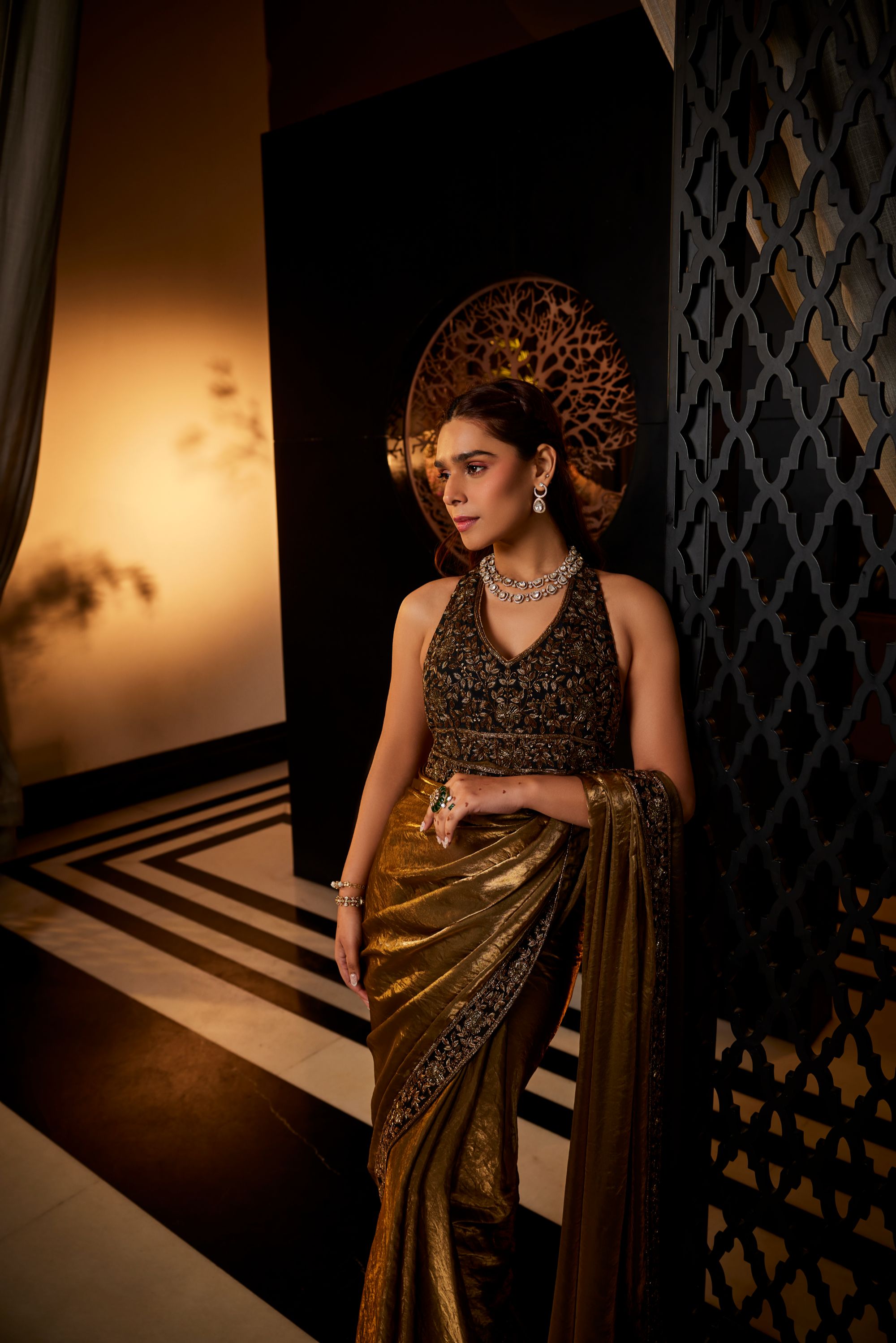 Deep Gold Saree