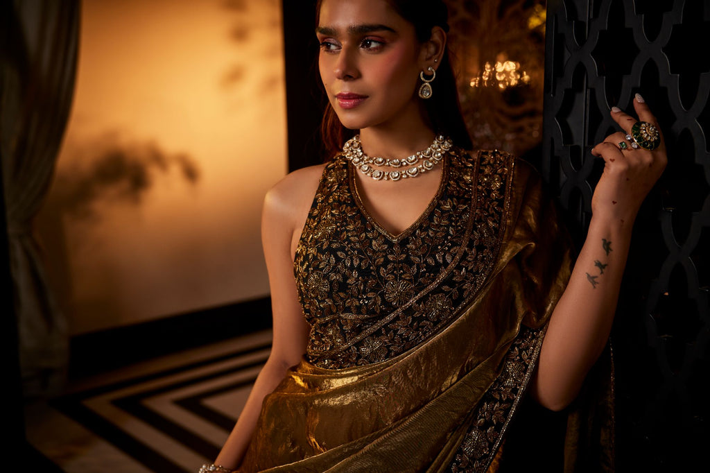 Deep Gold Saree