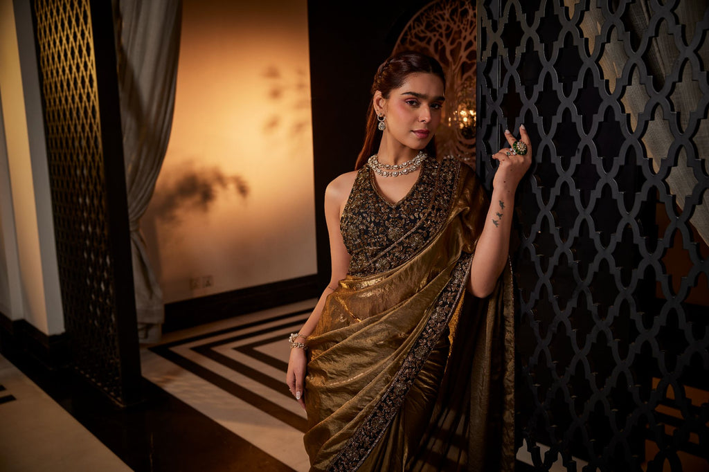 Deep Gold Saree
