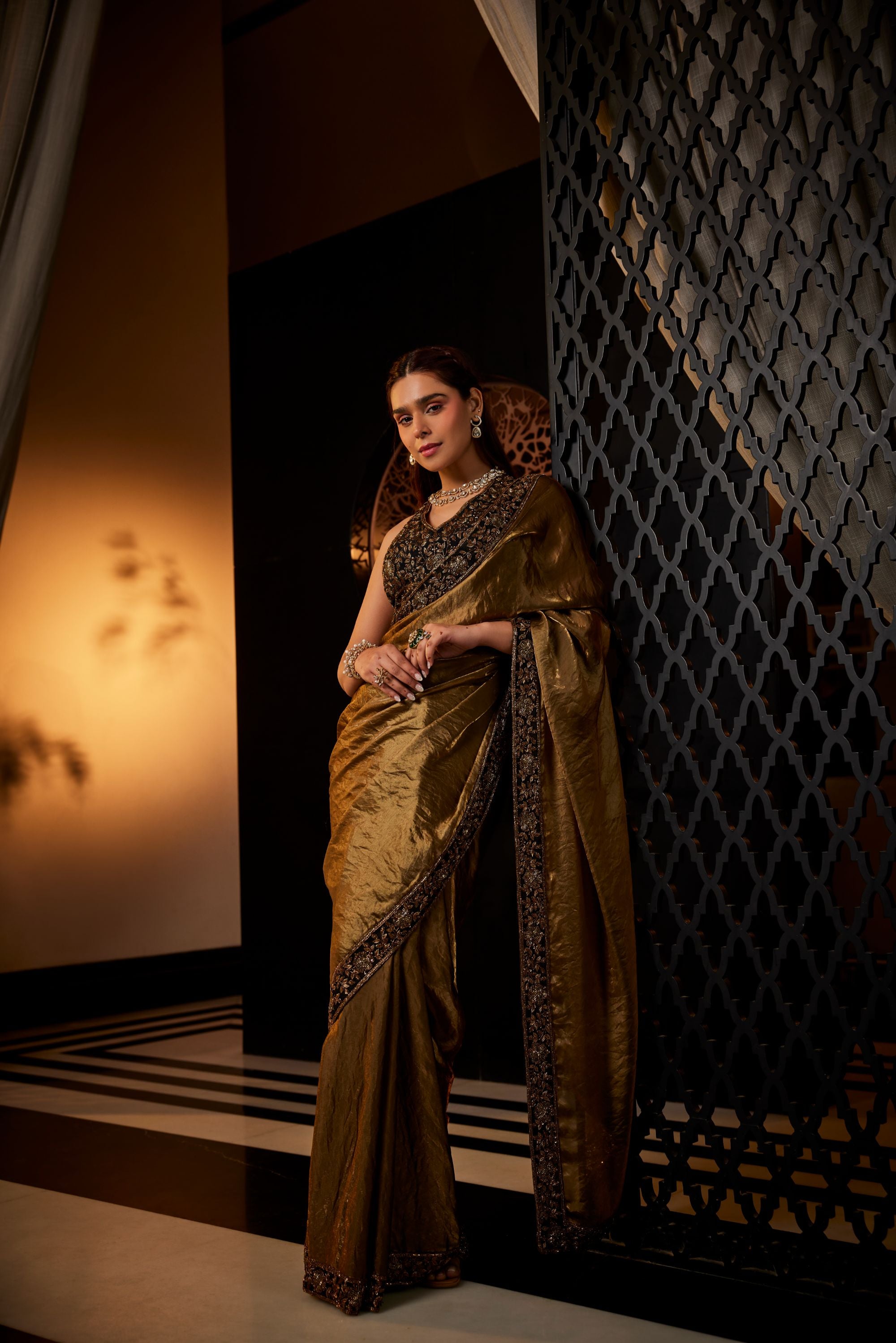 Deep Gold Saree
