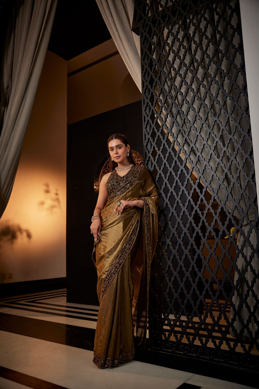 Deep Gold Saree