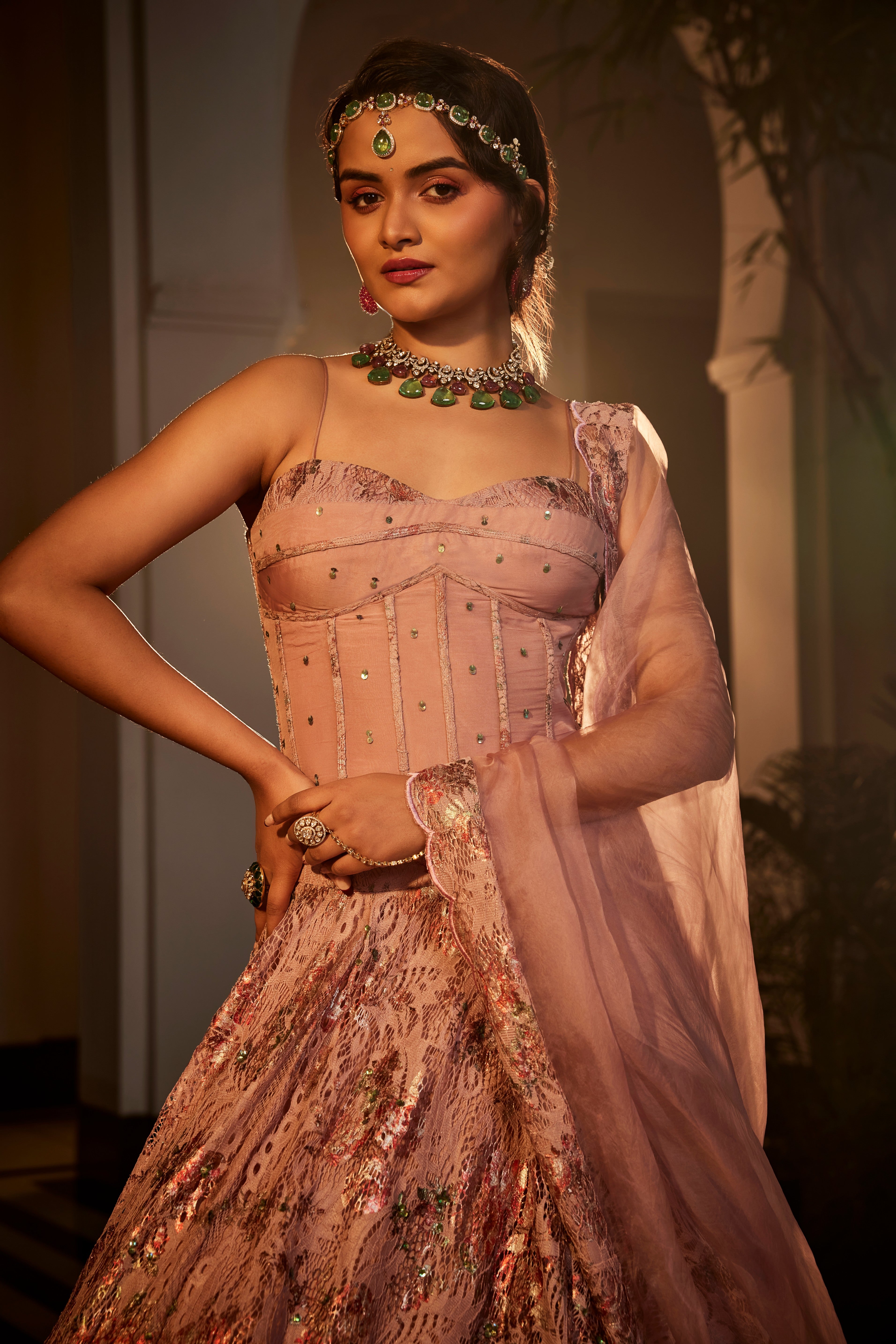 Corset Blouse Lehenga