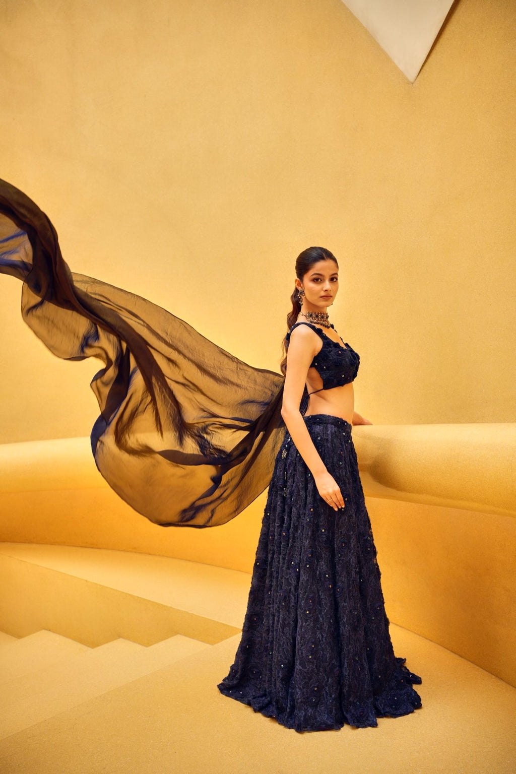 Deep Blue Lehenga Set