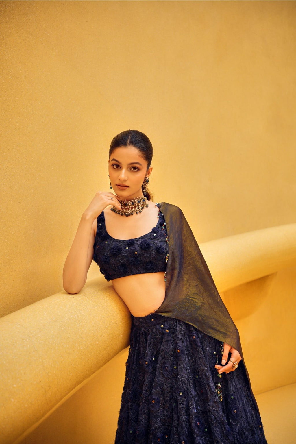 Deep Blue Lehenga Set