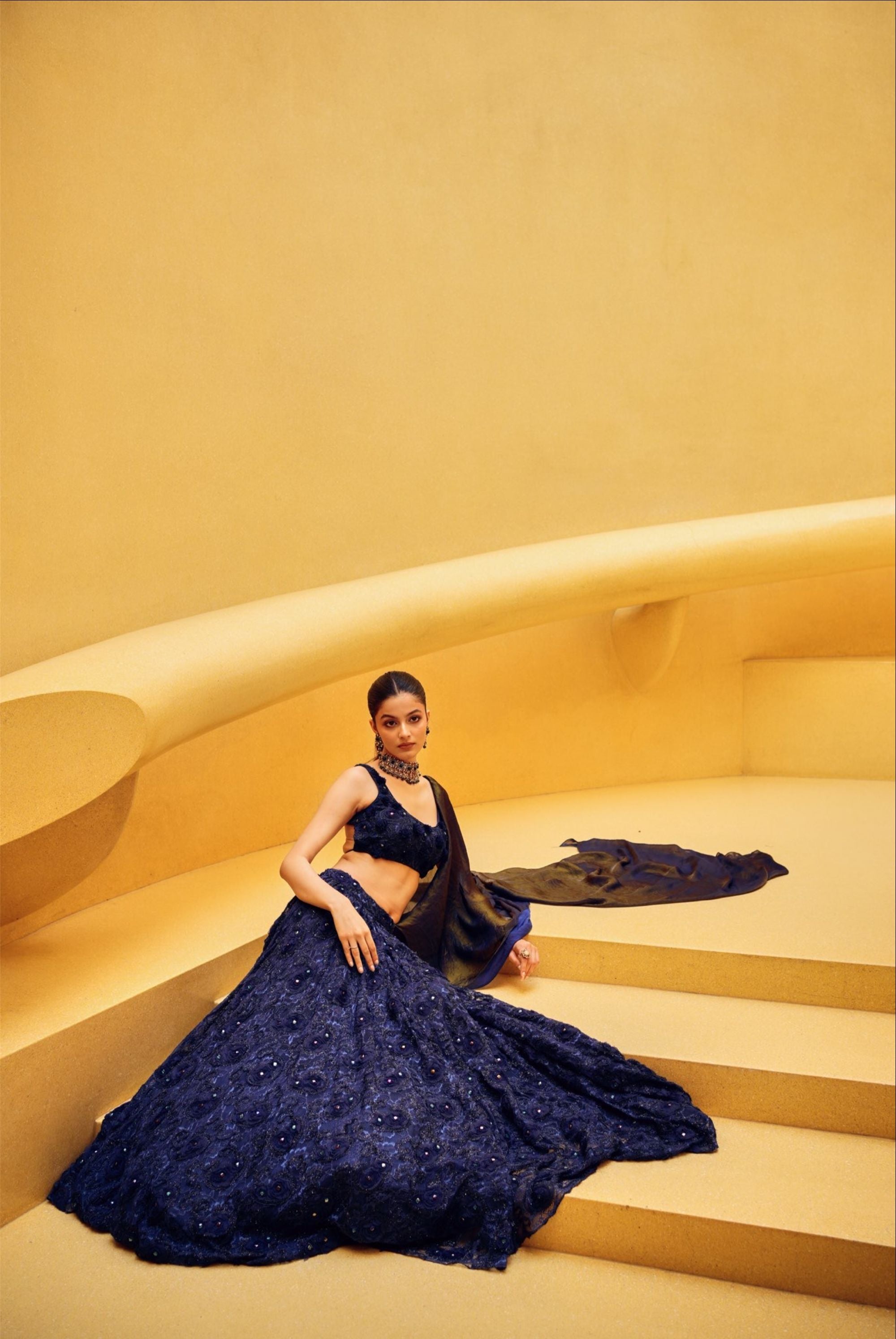 Deep Blue Lehenga Set