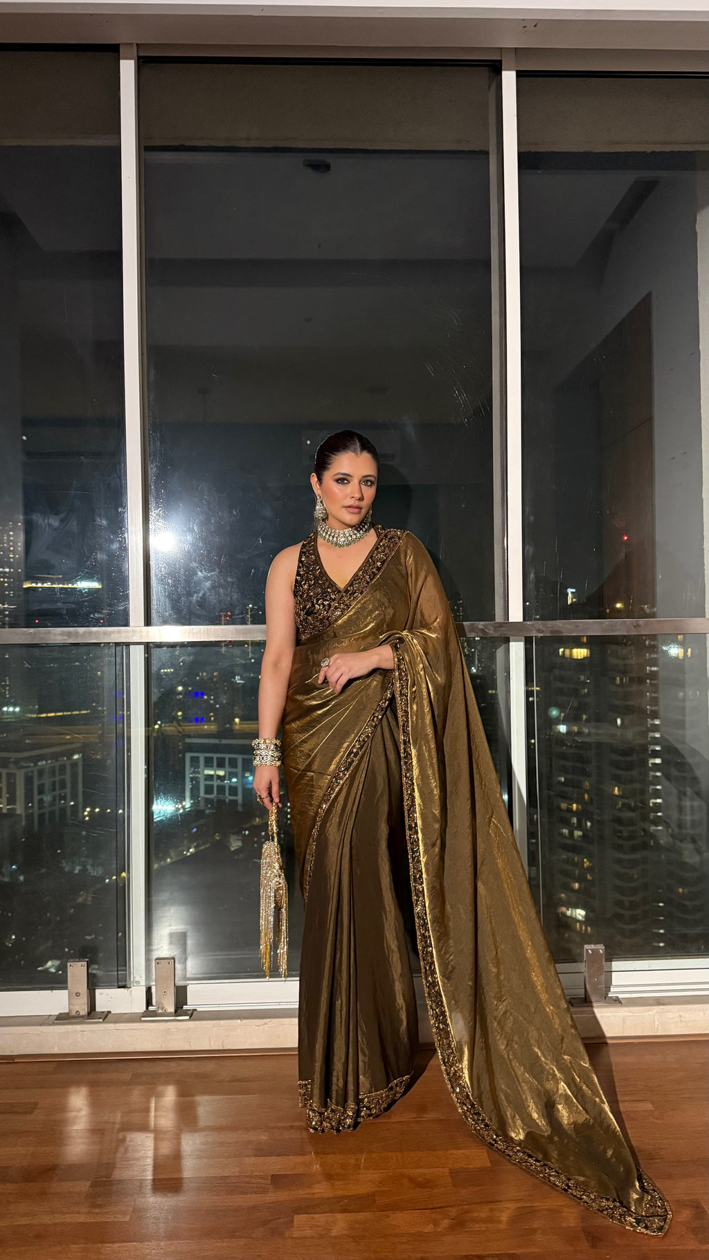 Deep Gold Saree
