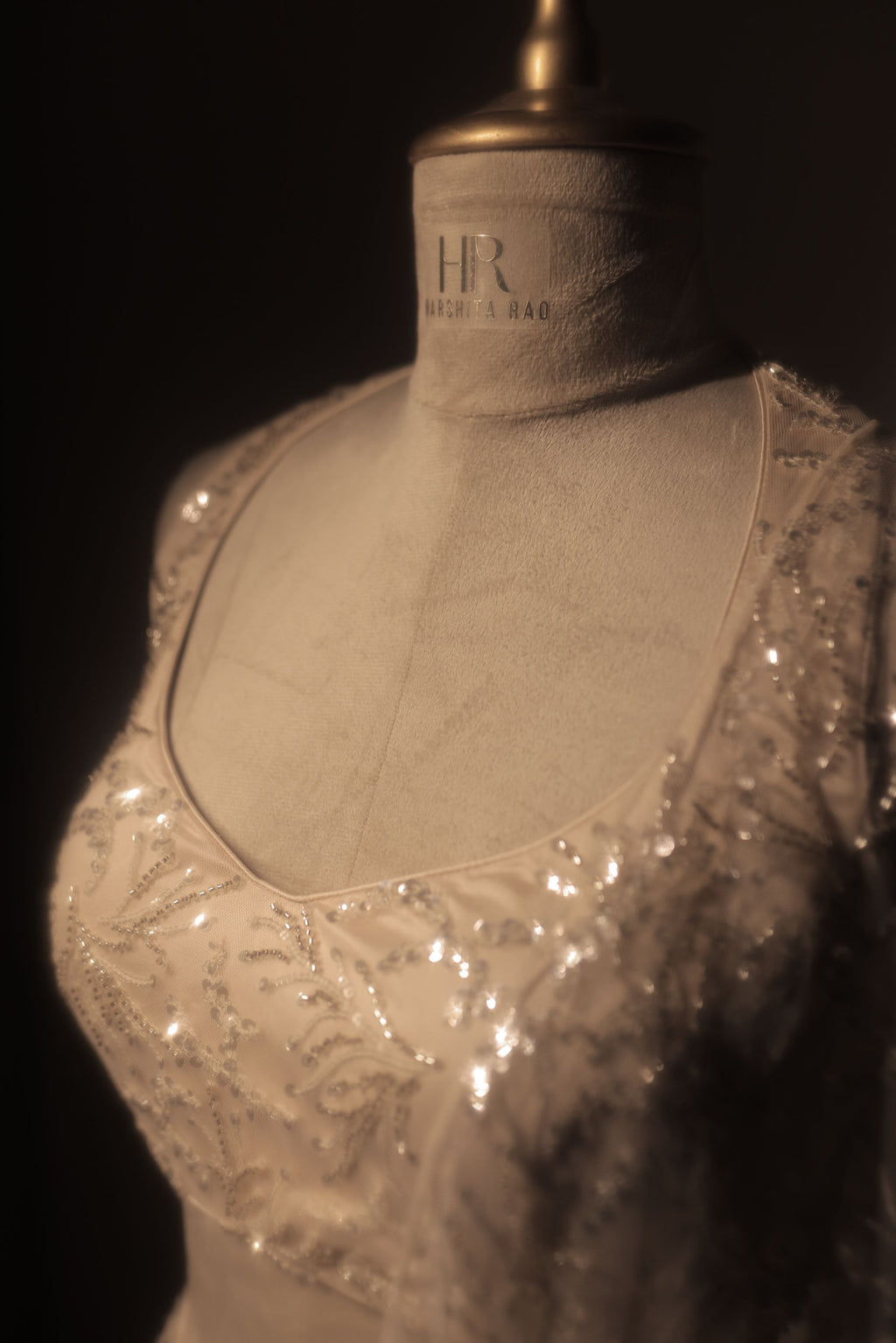 Ivory White Pre Drape Saree