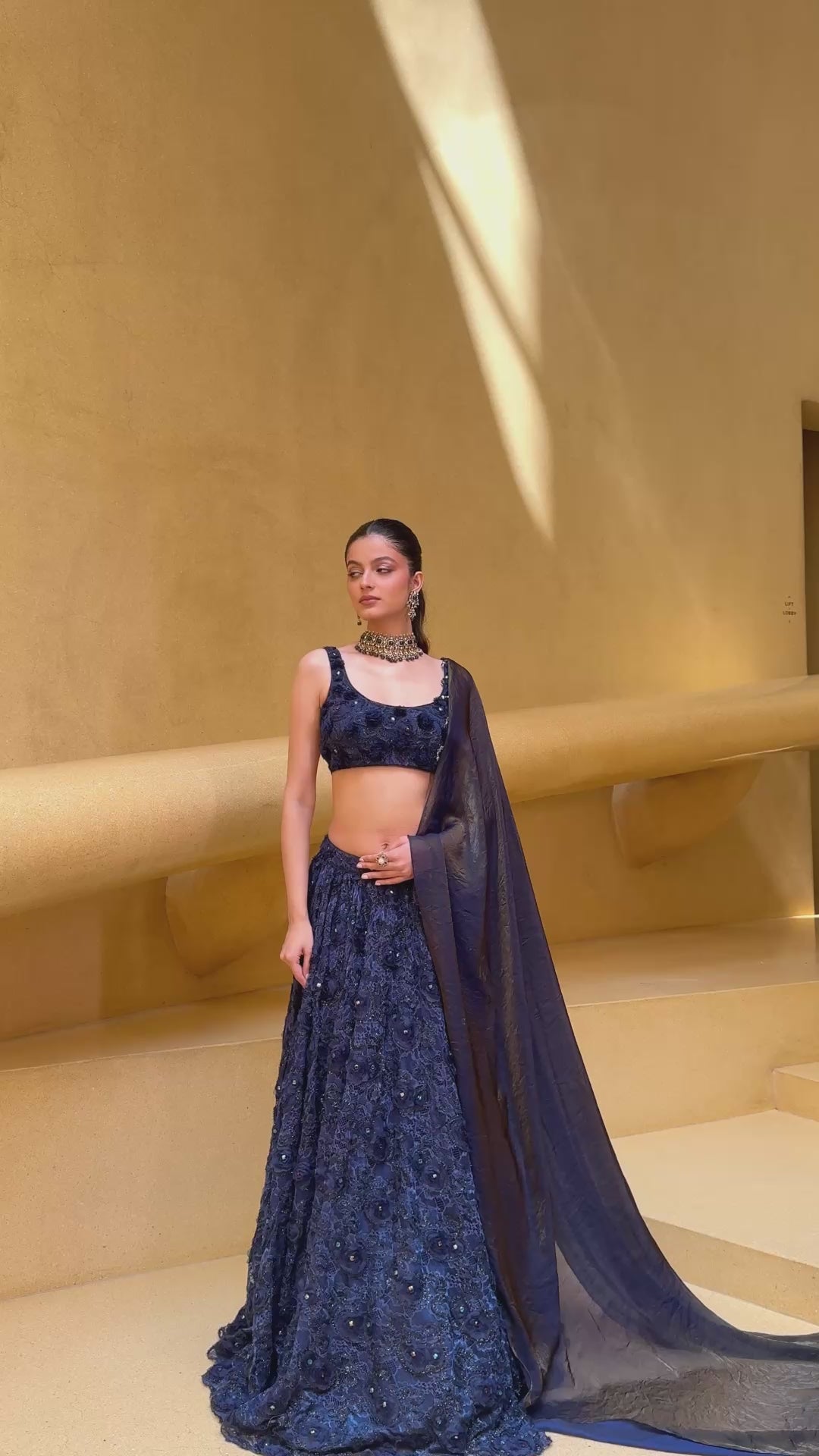 Deep Blue Lehenga Set