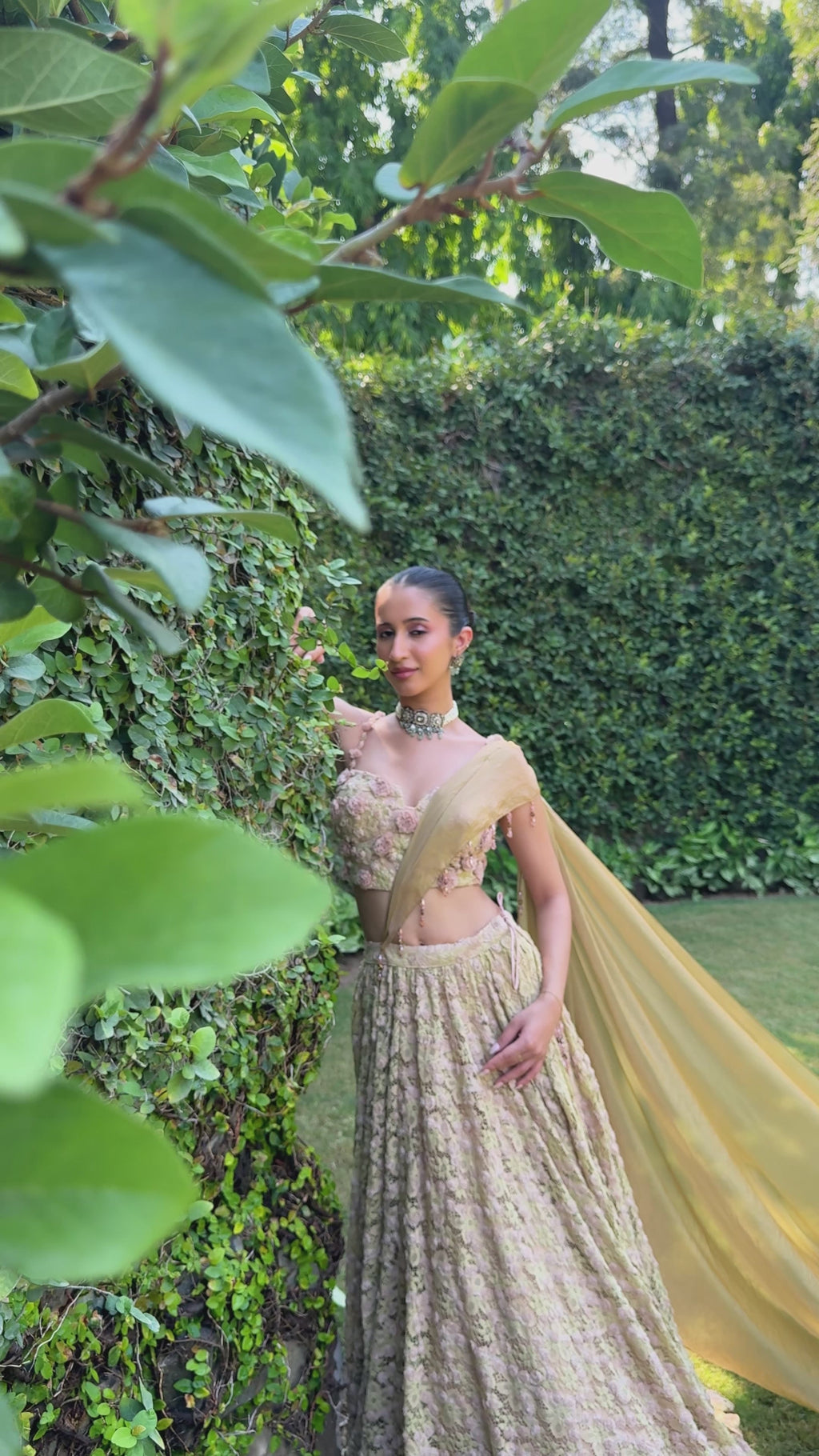 Lime Pink Lehenga Set